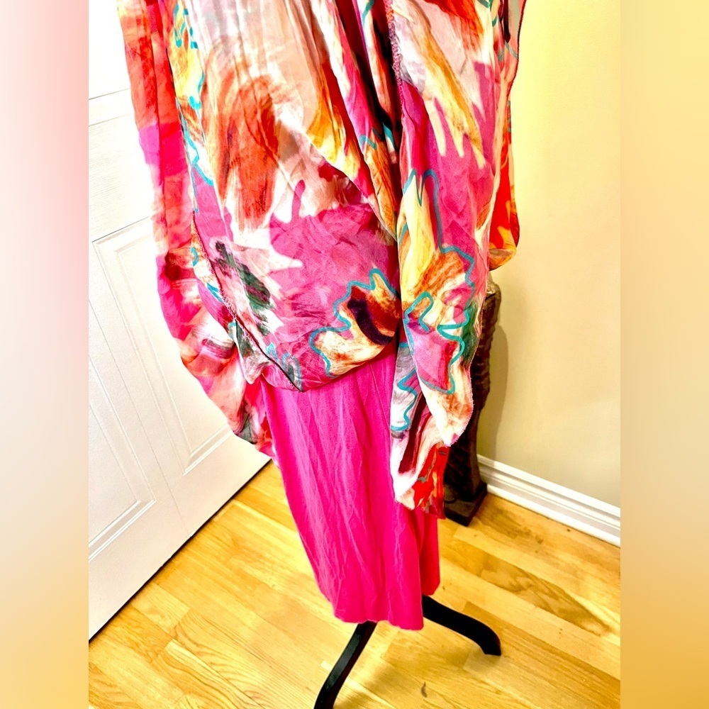 HF Moda Italia Floral Maxi Dress,Multicolour,Off Shoulder,Tie Sleeves ๐ธ๐บ๐ผ - Picture 12 of 16